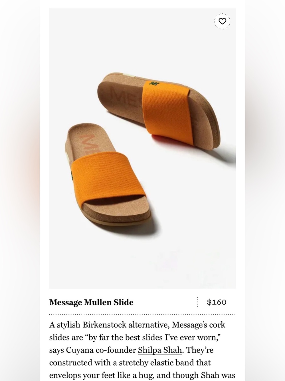 Message Mullen Cork Footbed Slide Sandals US Mens 12 Made In Portugal